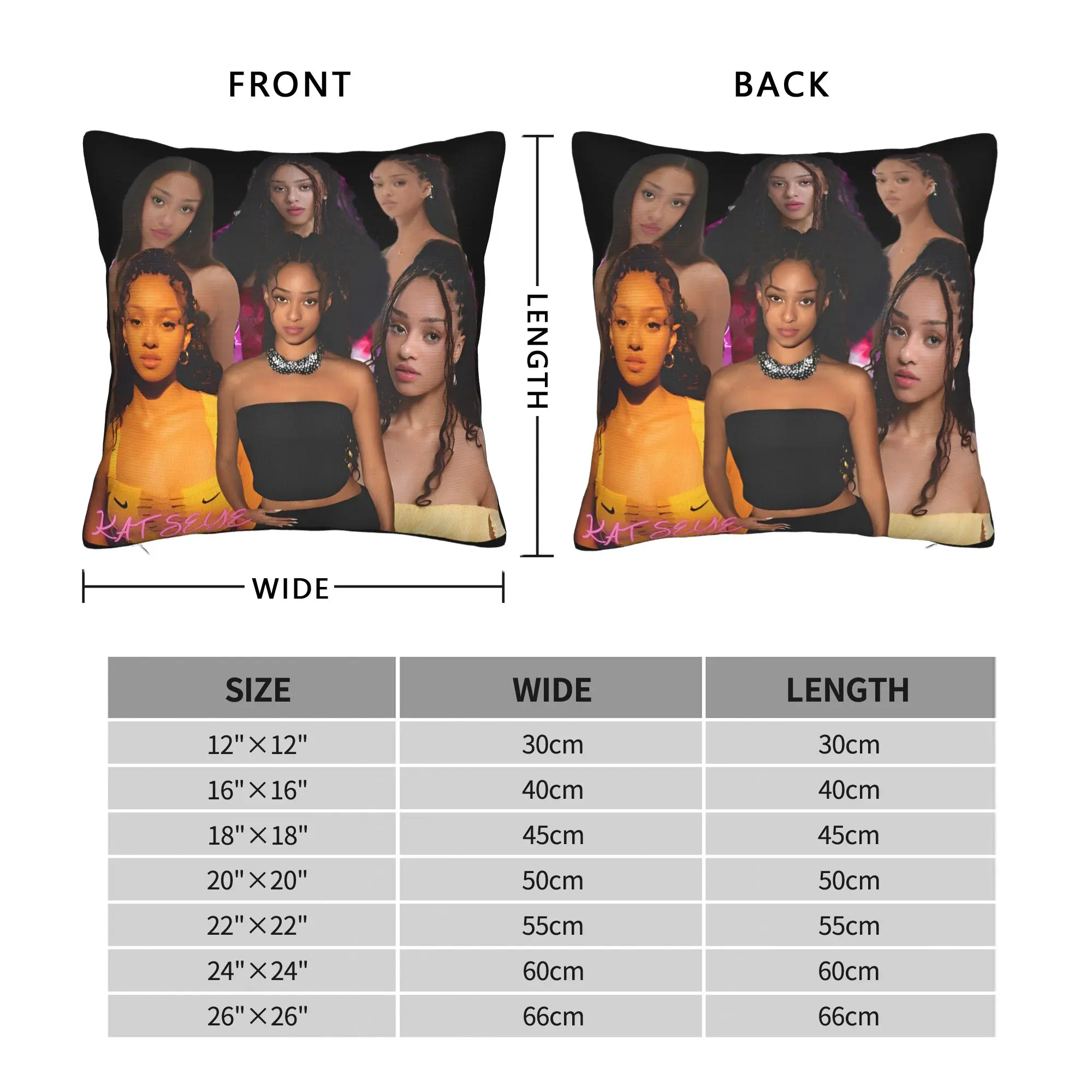Katseye Music Band Poster  Pillow Case  Morden Pillow Cover Graphic Pillowcases For Sofa Home Decoration