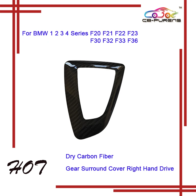 2012-2018 For BMW 1 2 3 4 Series F20 F21 F22 F23 F30 F35 F34 F32 F33 F36 Dry Carbon Fiber Gear Base Cover Surround Caps Only RHD