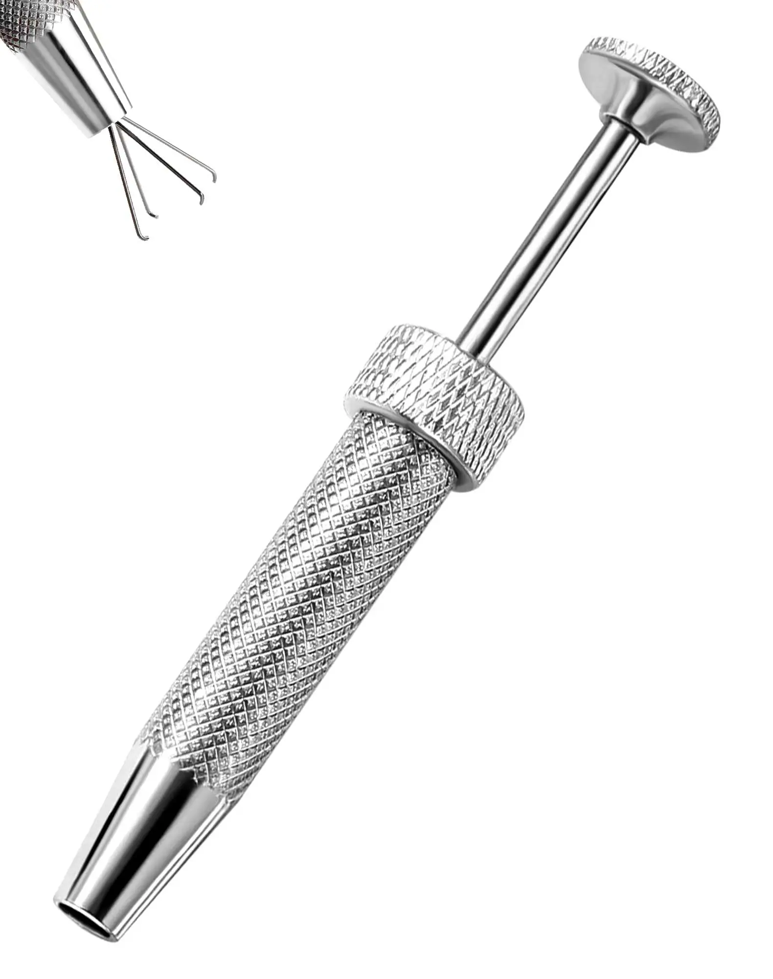 4-Claw Pick up Tool Piercing Ball Grabber, Stainless Steel 4 Prongs Jewel Pickup Tool Terp Pearl Grabber for IC Chip Electronic