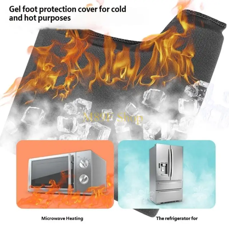 M89F Gel Toe Cold Hot Therapy Wrap Ice Heat Pack For Foot Soothes Aches And Comfort Soft Nylon Fabric Foot Sleeves