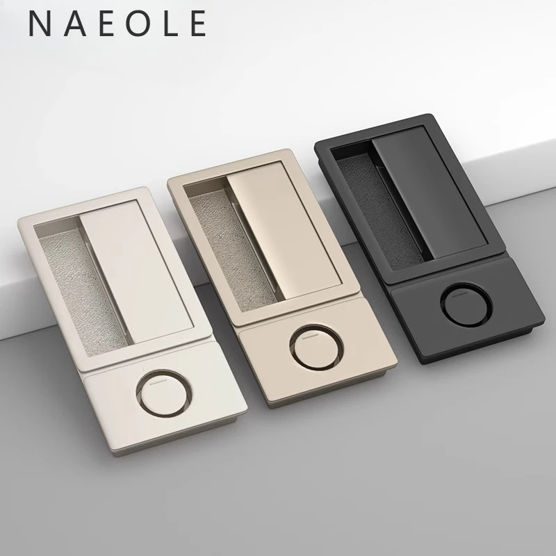 Cerradura de puerta ultrafina minimalista, cerradura de puerta de madera maciza Invisible silenciosa magnética para habitación, dormitorio, baño, cerradura de puerta moderna