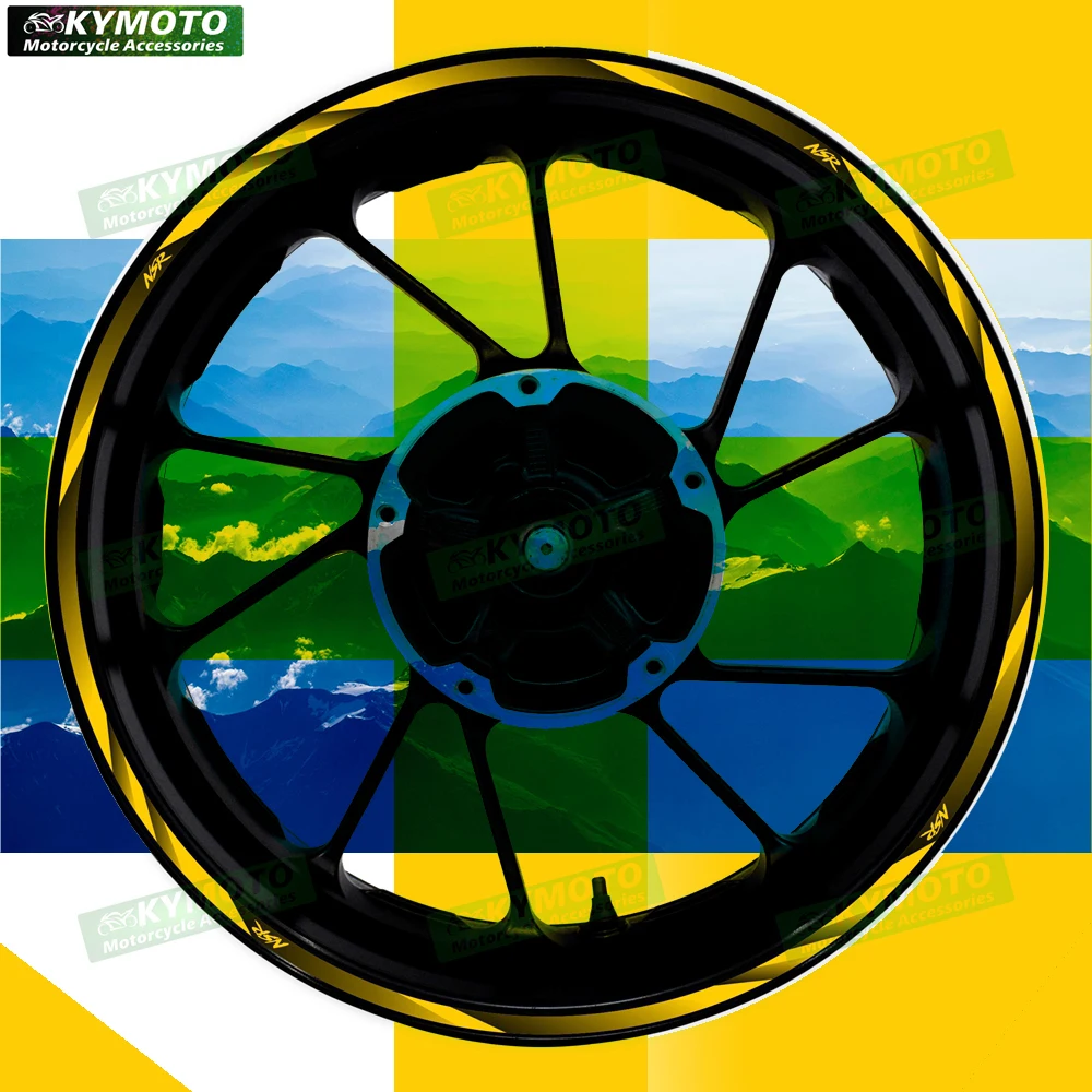 

For HONDA NSR motorcycle accessories 17 inch front and rear wheel hub stickers fairing reflective stickers decoration