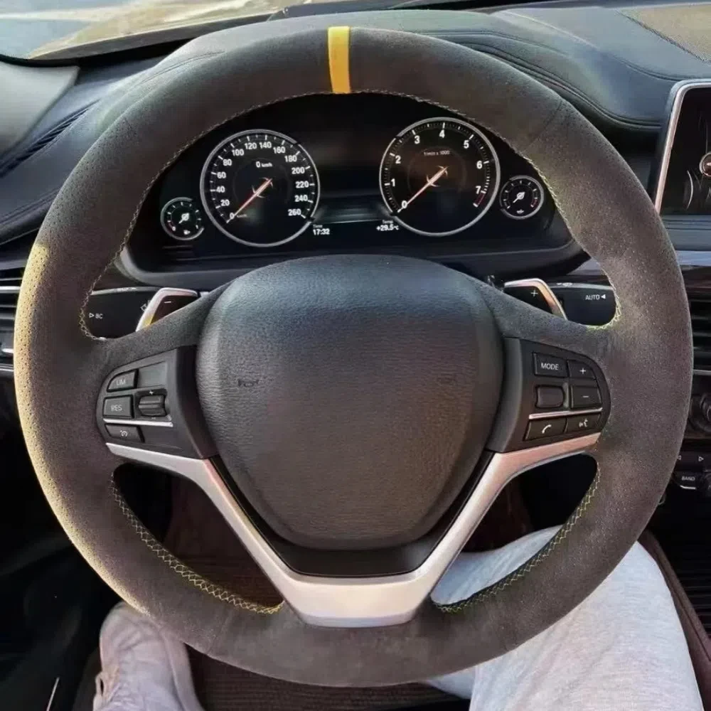 

Изготовленный на заказ чехол на руль автомобиля из замши для BMW X3 F25 2011-2016 X4 F26 2014-2016 X5 F15 2014-2018 Avant рулевая пленка ﻿