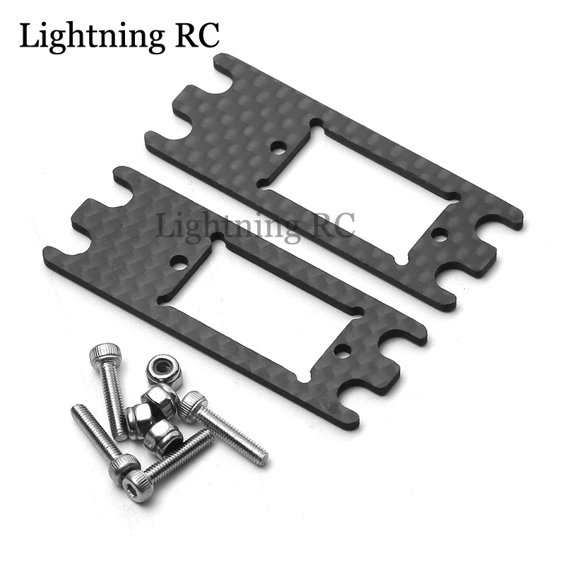 

2pcs Carbon Fiber TR4 Servo Mount for Axial SCX10 VS4-10 1/10 RC Crawler Car Upgrade Parts Accessories