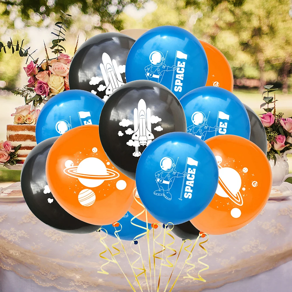 

15pcs Spaceman Balloons Astronaut Latex Outer Space Decor Kid Party Lightweight Fun Atmosphere Wall Decorations