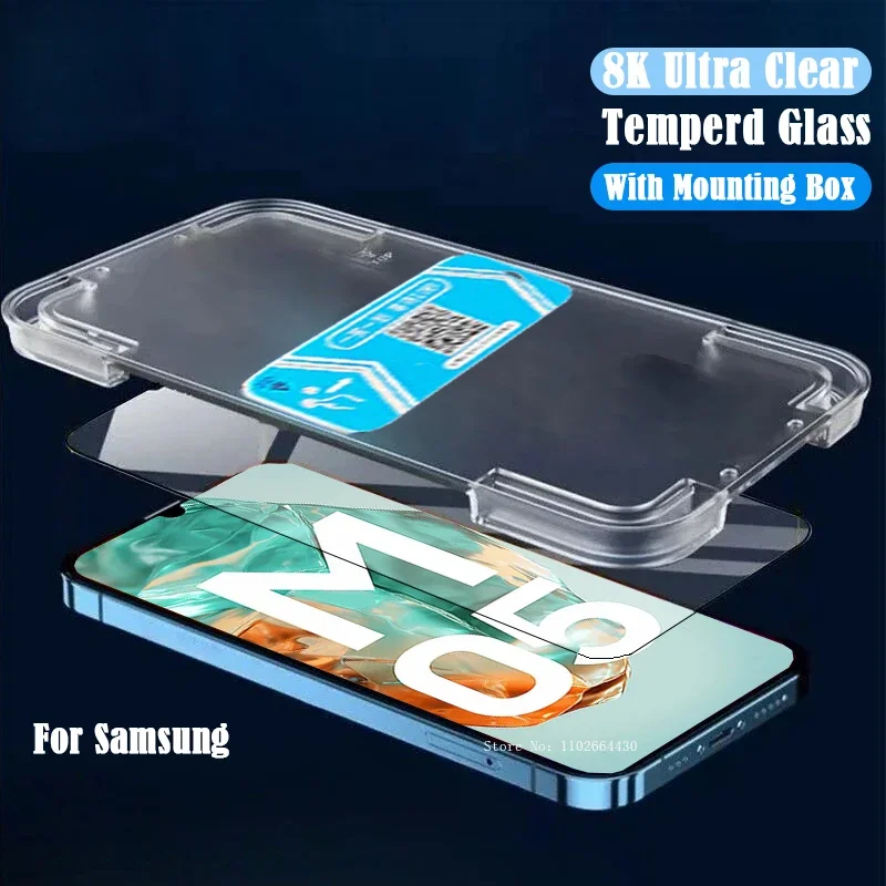 One-click Installation Kit Tempered Glass For Samsung M05 M55 M35 M15 M54 M34 M14 M53 M33 M23 M52 M51 A51 A71 Screen Protector