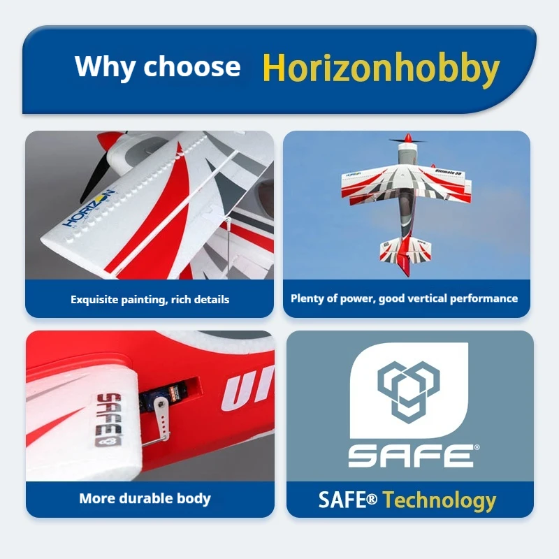 Horizon Rc Ultimate 3d 950mm Remote-Controlled Airplane Model Red Dragonfly 3d Biplane Space Shuttle Powerful Electric Toy Gift