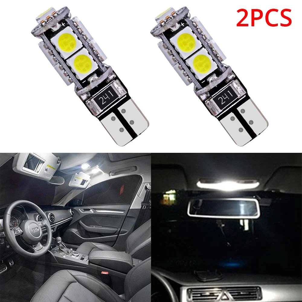 

2 шт., автомобильные лампы T10 W5w 5050 9smd 12 В