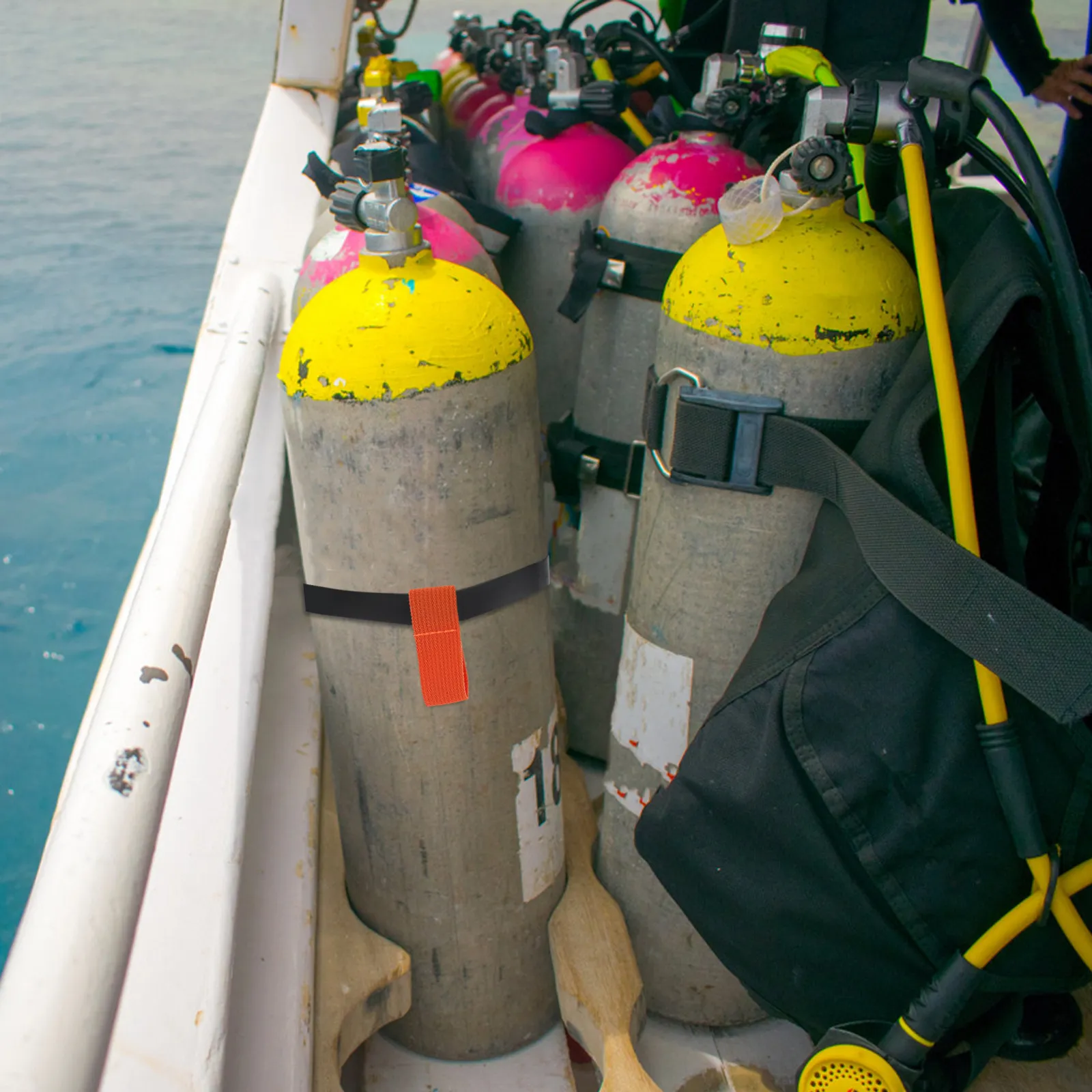 

Ремень-фиксатор для акваланга, регулируемый эластичный боковой ремень для крепления 6-литрового баллона, организация подводного снаряжения для дайвинга
