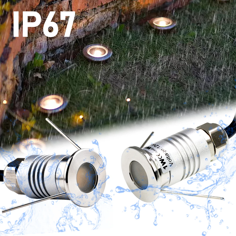 

LED Mini Garden Spotlight Wall Light IP67 Waterproof Underground Light for Lawn Patio Yard Walkway Patio Stair Step Deck Lamp