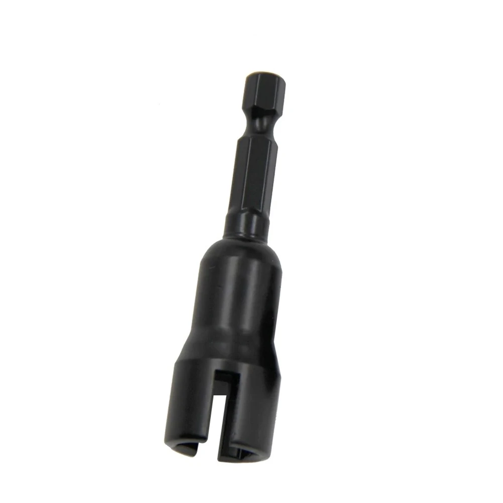 Prático trabalho porca driver 1/4 Polegada hex shank 1 pces 6.35mm preto cromo vanádio aço hex haste forte e resistente