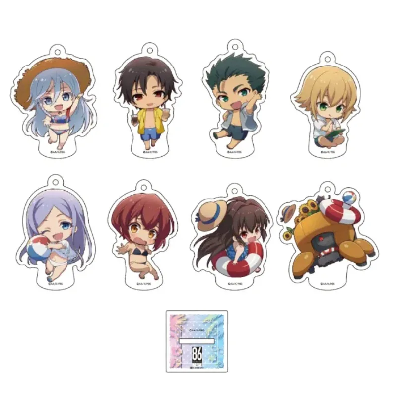 

Anime 86 Kurena Kukumila Mini Figures Doll Shinei Nouzen Vladlena Milize Acrylic Keychain Pendant Toy for Gift