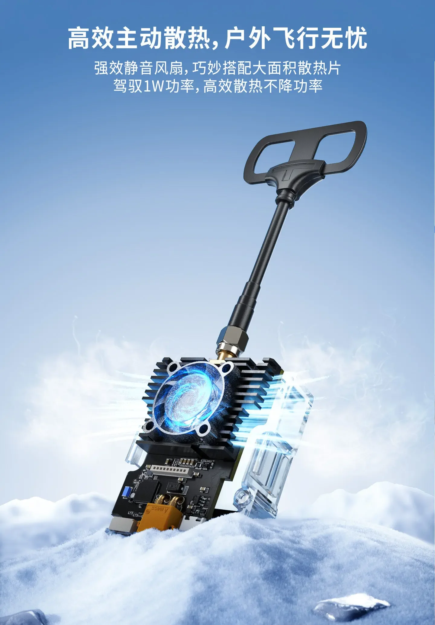 SmCpCOREWING SIRIUS ELRS MLRS Module 2.4G High-Frequency Head RC Model High-Speed Data Transmission & Telemetry