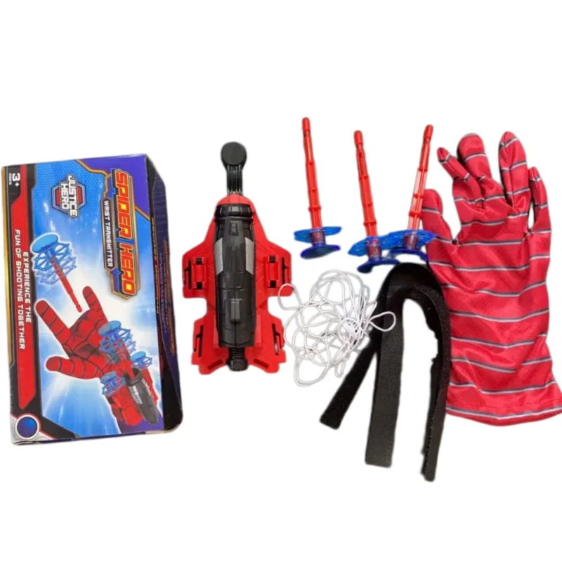 Spider Cosplay Wrist Launcher with Soft Sticky Darts Shooters Action Toy Anime Spider Web Ejection Prop Suit for Kids Gift view 3