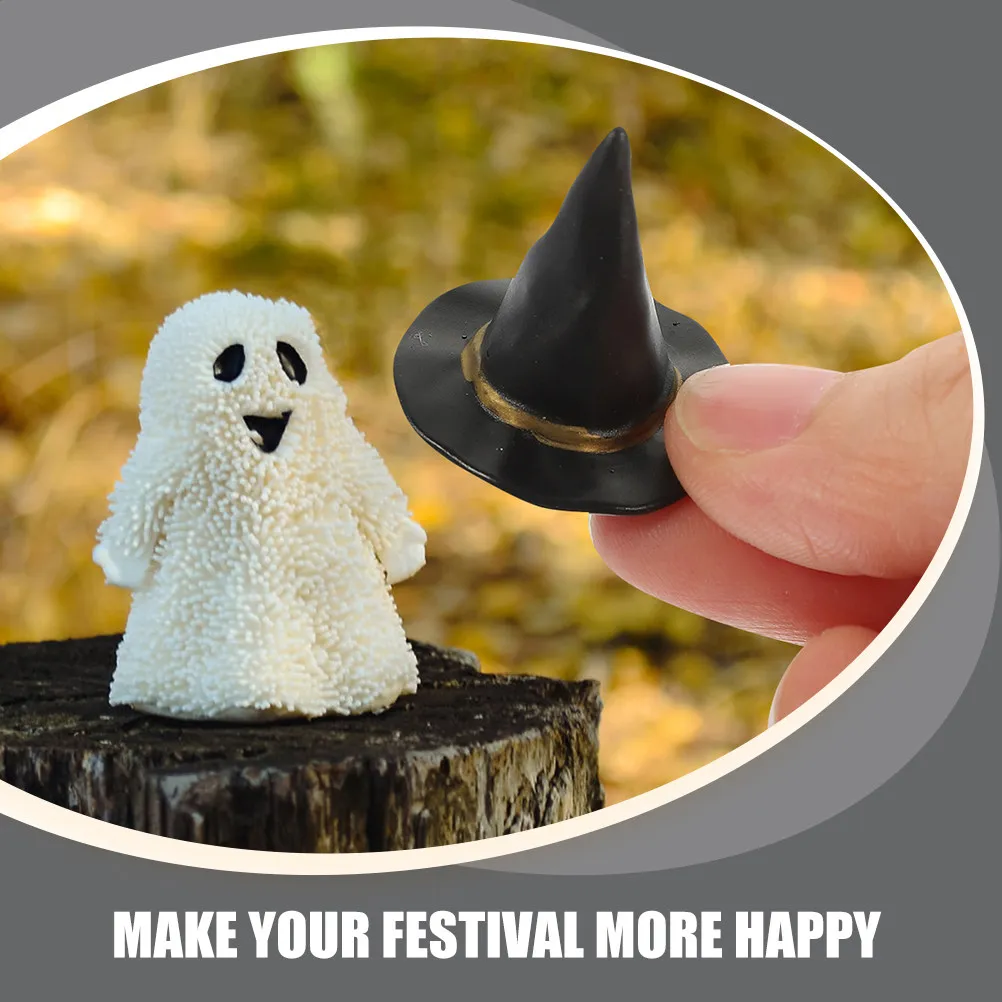 

Набор из 12 миниатюрных колпаков ведьмы для декора на Хэллоуин, украшения для вечеринок, поделок, DIY, чехлов для винных бутылок, маленькие колпачки-украшения, для создания жуткой атмосферы дома