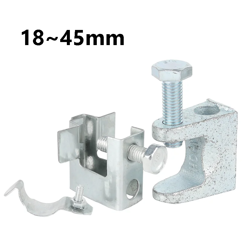 Zinc Plated Cast Iron C-Type Beam Clamps 18-45mm Tiger Clamps for Pipe Hanger Electrical Conduit Mounting