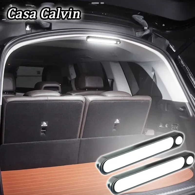 Trunk Car Sensor Light for Floor Trunk Hood USB Rechargeable Automatic Induction Light Bar Magnetic Maual Sensing Mode Lamp