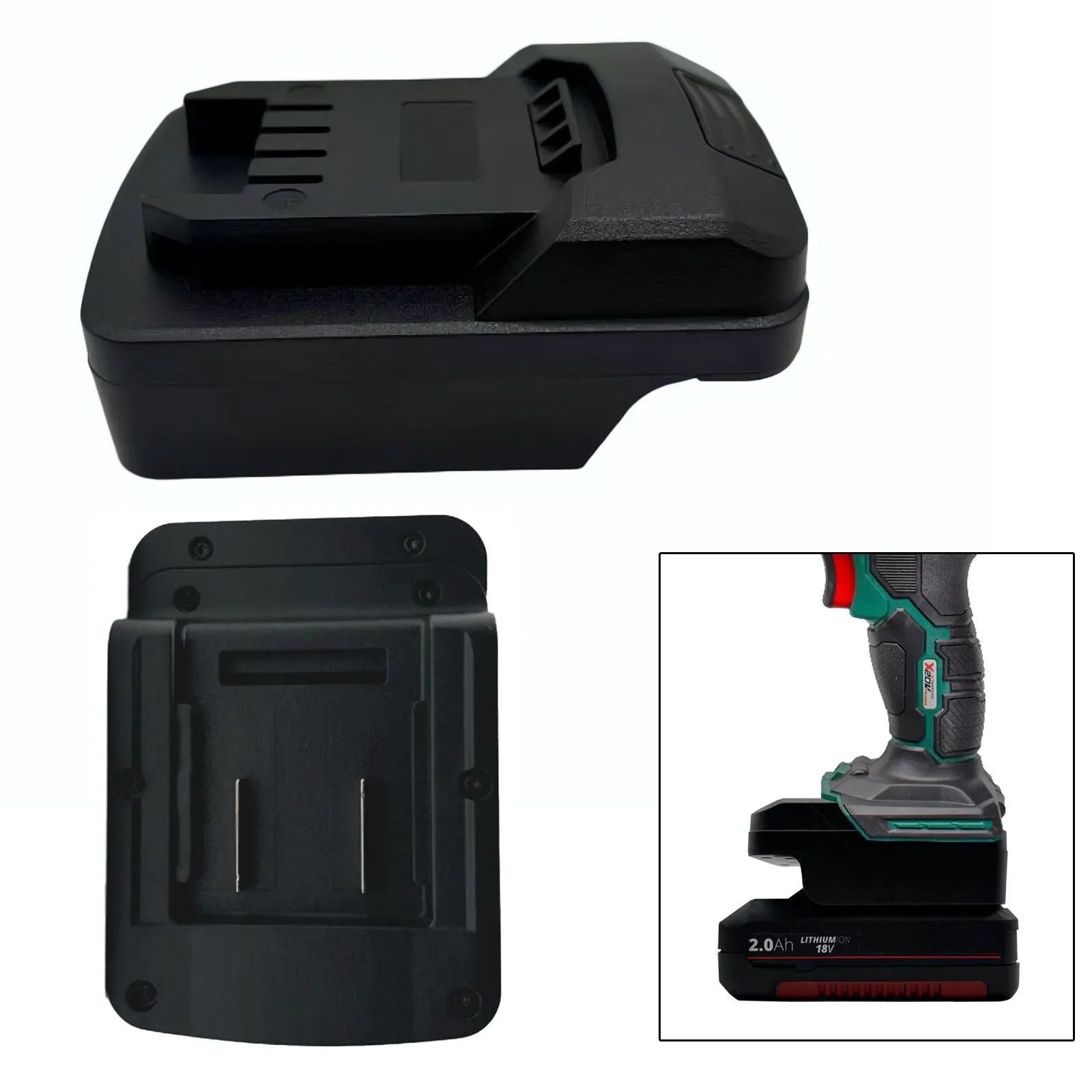 

For Parkside Tools Power Tool Converter 18V 20V Voltage Anti-slip Design Compact Size Protective Plate Included