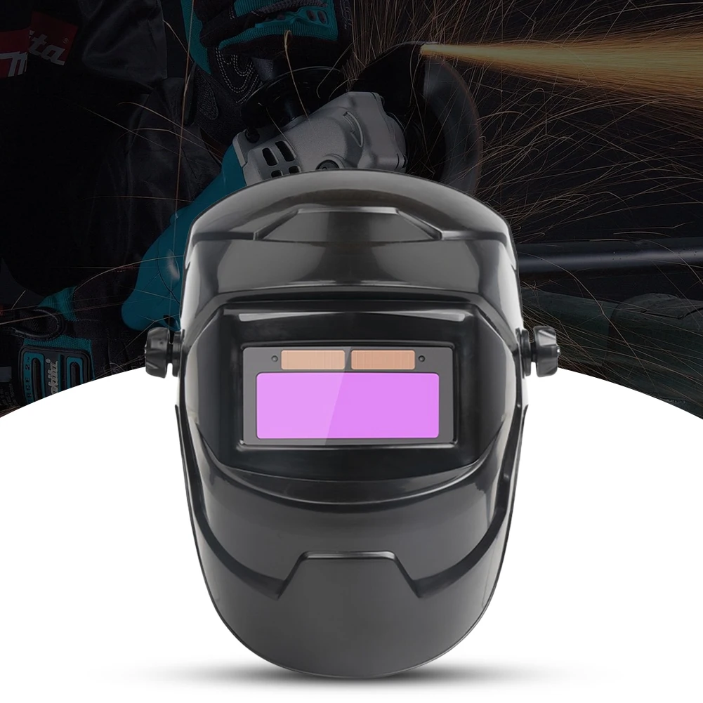 Máscaras de soldagem com escurecimento automático, máscara facial de soldagem com energia solar, ajuste automático de luz variável para soldagem a arco, corte de moagem