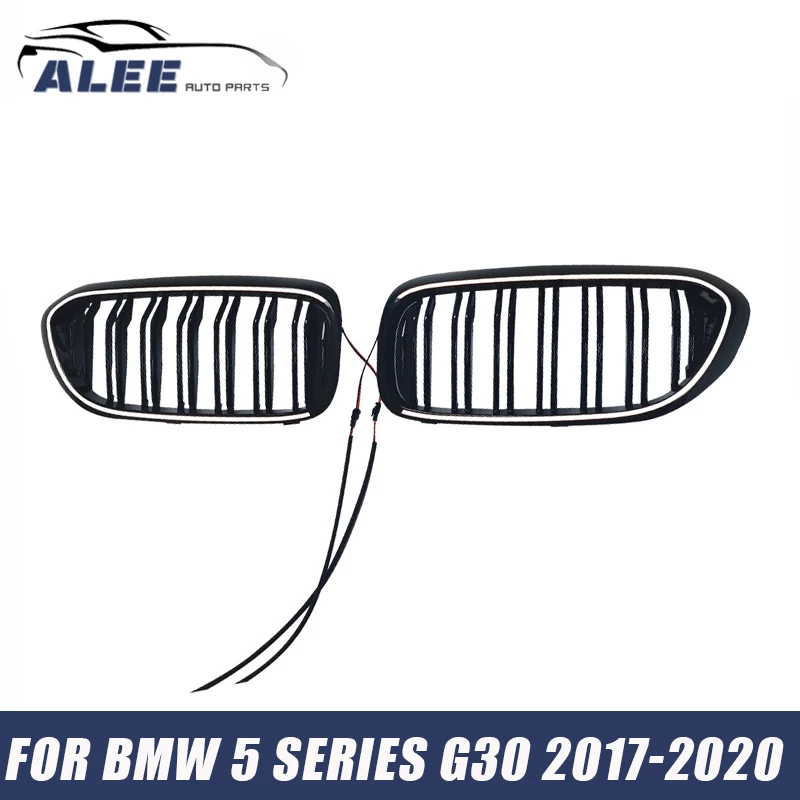 

Car Brand New Gloss Black LED Front Bumper Kidney Radiator Grill Replacement Part Fit for BMW G30 2017-2020 Car Accessories