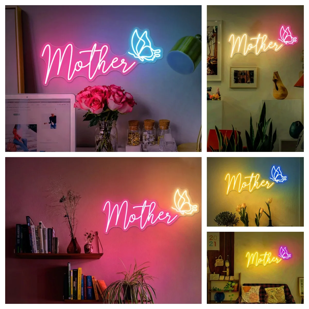 Mother's Day Butterflies Neon Sign ,Mother's Day Neon Sign,Mothers Day Gift, Personalized Gift, Personalised Mothers Day