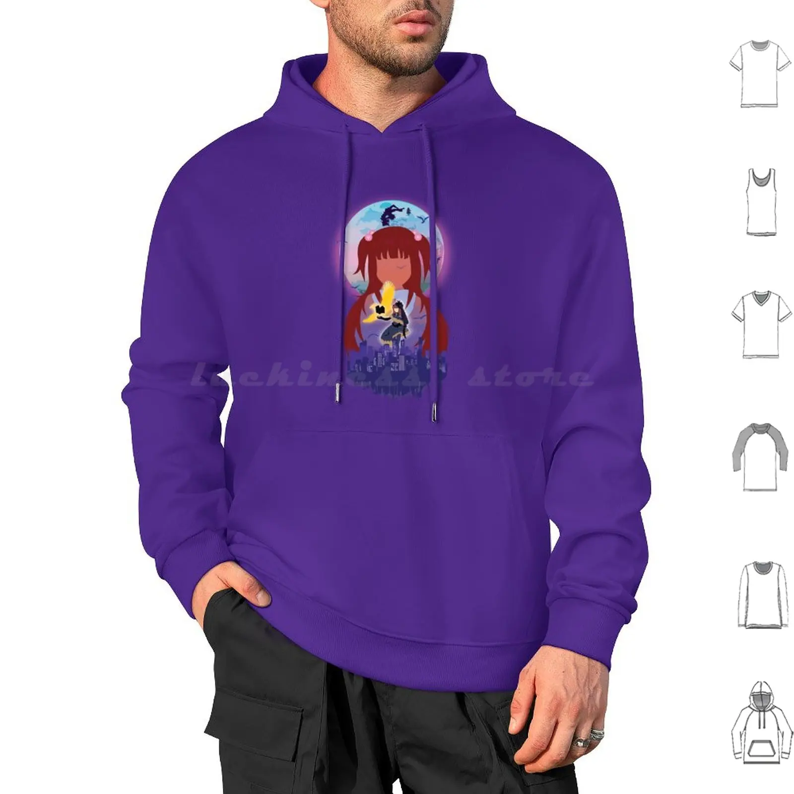 Ange Negative Space Hoodie cotton Long Sleeve Umineko Ange Beatrice Bernkastel