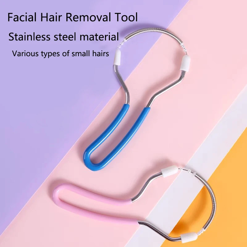 1-10PCS Women Spring Epilator Stainless Steel Face Hair Remover Tool for Chin Cheek Upper Lip Mustache Hair