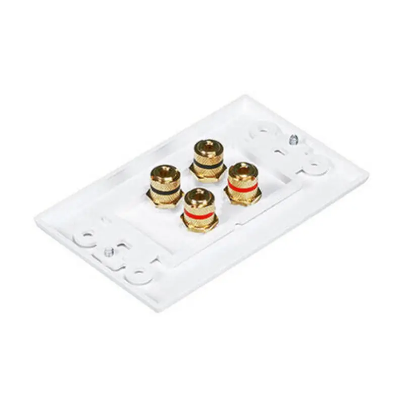 RISE-2 Pcs ลำโพงผนังแผ่นโฮมเธียเตอร์ Wall Plate Audio แผง8โพสต์สำหรับลำโพง4 & 4โพสต์สำหรับ2ลำโพง
