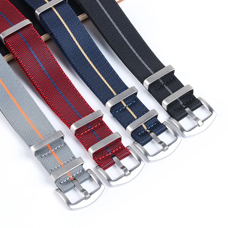 Premium Military Nylon Seatbelt Bracelet for Omega Seamaster 007 Fabric Canvas Strap Watch Band for Seiko Men Women 18/20/22mm