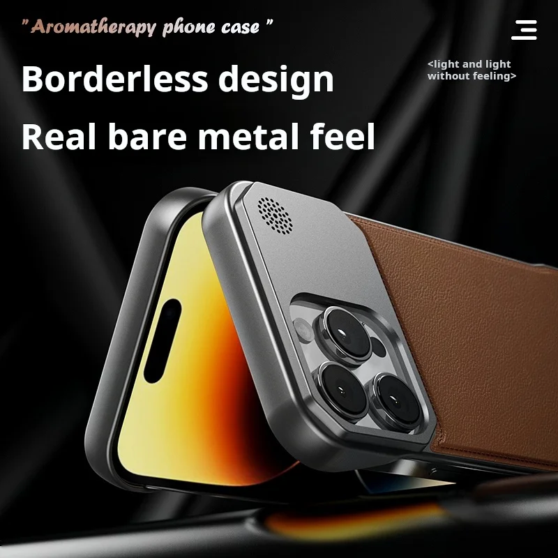 حافظة جلدية للعلاج العطري للأعمال لهاتف آيفون 17 Air 16 15 14 Plus 13 12 11 Pro Max لغطاء مدرع مغناطيسي بدون إطار Magsafe