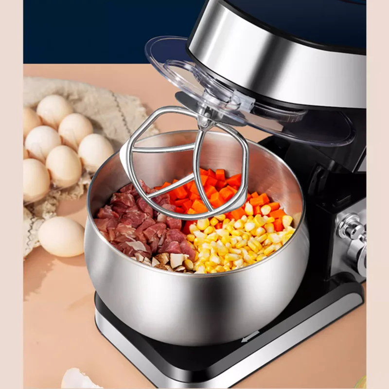 Electric Stand Food Mixer Stainless Steel Chef Machine 5L Bowl Cream Blender Knead Dough Cake Bread Whisk Egg Beater