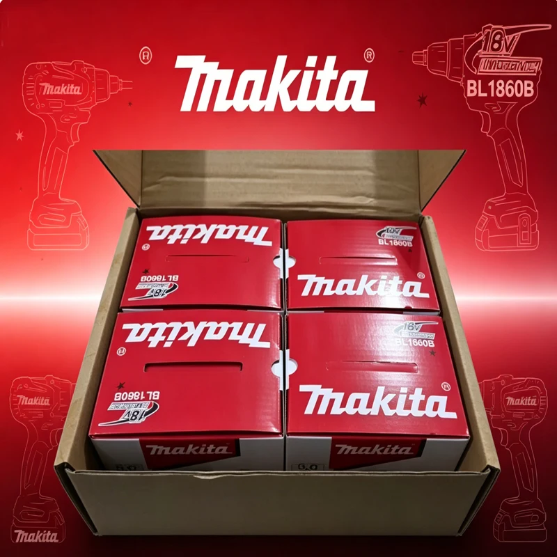 Batteria 18V 6AH Makita BL1860 100% Originale, Utensili Elettrici a Batteria Li-ion, Ricambio LXT BL1850 BL1840 per Avvitatore 18V con BMS 18V