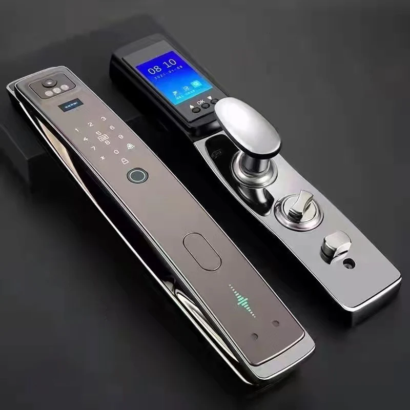 Auto Fingerprint Face Recogintion Wifi Home Smart Door Lock With Password Mechanical Key Unlock For Home Apartment