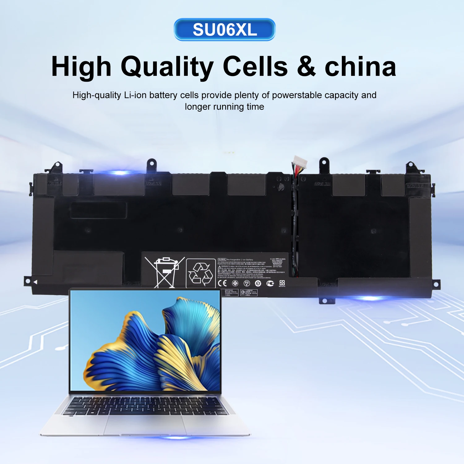 

AUSSY SU06XL Battery For HP Spectre X360 15-DF000 DF0000NR DF1040NR DF0013DX DF0033DX DF0008CA SU06084XL+ 24-Month warranty