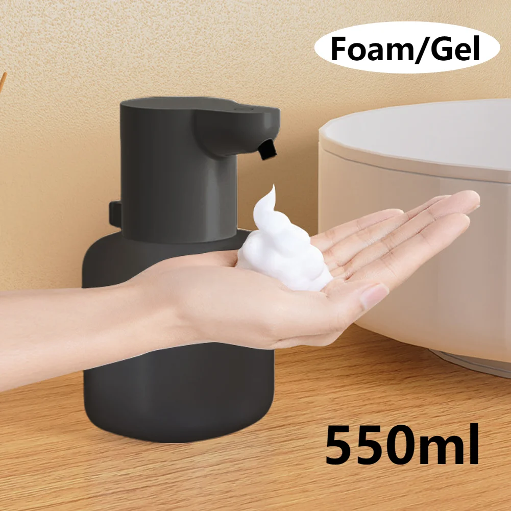 550ml Automatic Soap Dispenser Touchless Foaming Soap Dispenser Rechargeable Electric 4 Level Adjustable Foam/Gel Soap Dispenser