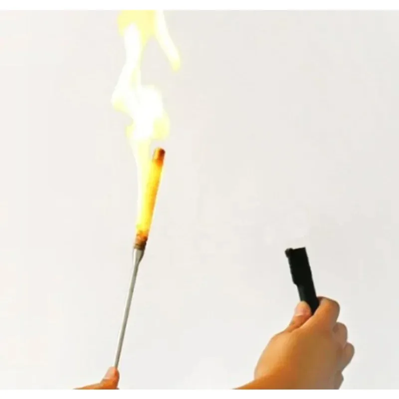 Flaming Torch To Appearing Cane (7 Colors Available) Stage Magic Trick Magician Fire Magic Wand Illusion Gimmick Prop Accessory