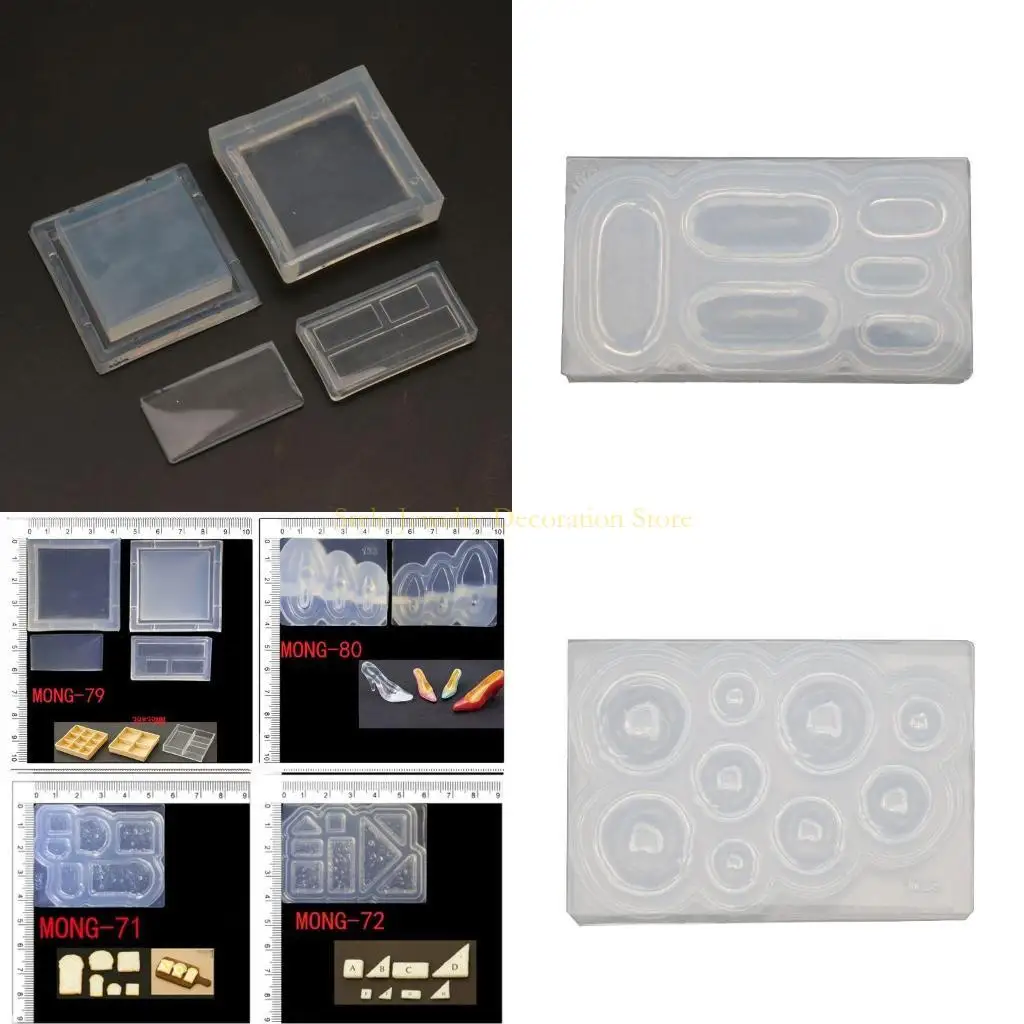 

D46E Mini Cup Bottle High Bread Pot Pendant Resin Casting Mold Silicone Mold Miniture for Play Mold Tools