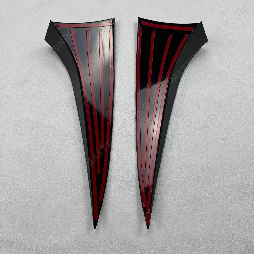 For Hyundai iX35 2017-2021 2022 2Pcs Car Rear Window Side Spoiler Wing Canard Splitter Trim Body Kit Accessories Gloss Black ABS