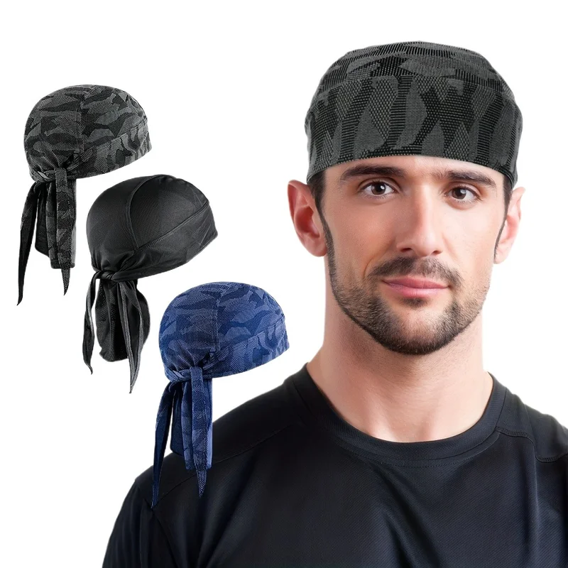 

1 Pack Sweat-Wicking Quick-Dry Sports Headbands - Hip Hop Style Letter Print Skull Pirate Headwear for Gym, Running & Streetwear