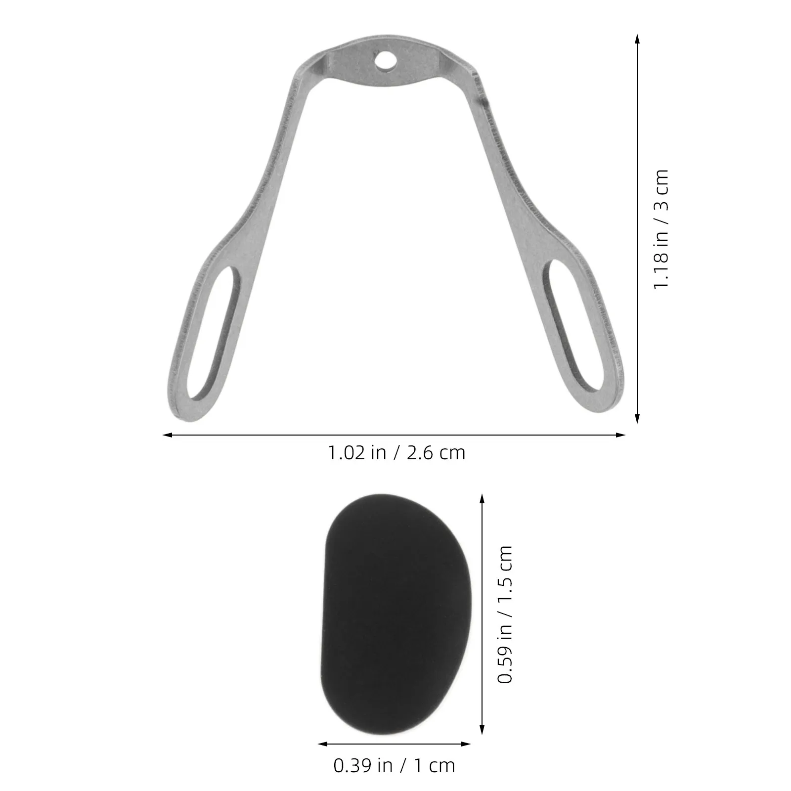 Anti Slip Integrated Nose Pad Bracket Screw-in Glasses Nose Pads Replacement Stable Eyeglass Frame Bridge Support for Sunglass