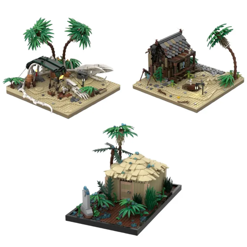 

Spot MOC-118073 118146 155414 Modular building seaside hut small particle assembly building blocks educational toy model gift se