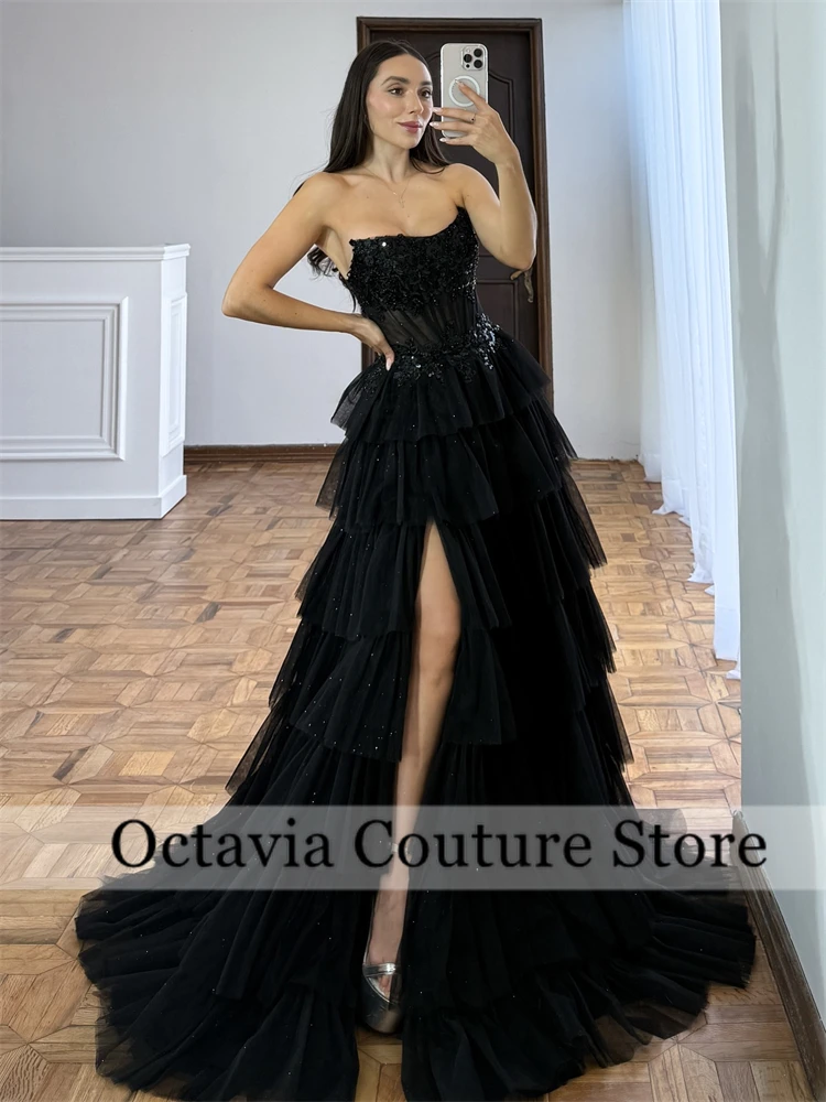 

Multi-layer Women Evening Dress Luxury Elegant Off-shoulder Custom Made Robes Cocktail Dresses for Special Occasion فستان وردي