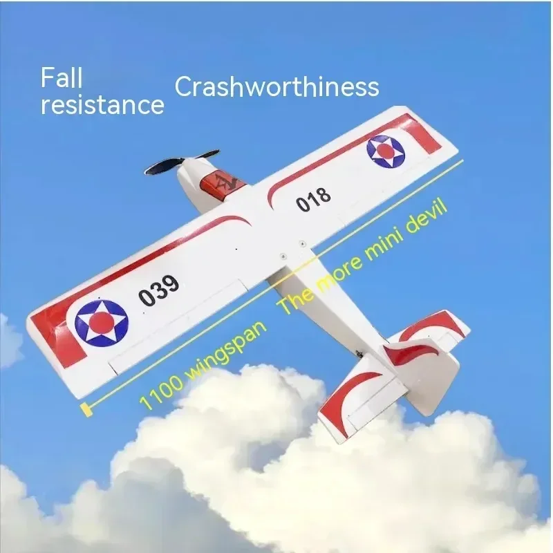 New Devil X110 Rc 6-Channel Epo Anti Fall Body 900mm Model Airplane Assembly Entry-Level Fixed Wing Remote Control Toy ﻿