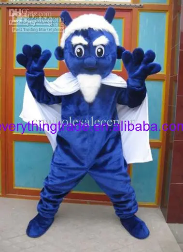 Neue Erwachsene Charakter blau teufel Maskottchen Kostüm Halloween Weihnachten Kleid Volle Körper Requisiten Outfit Maskottchen Kostüm