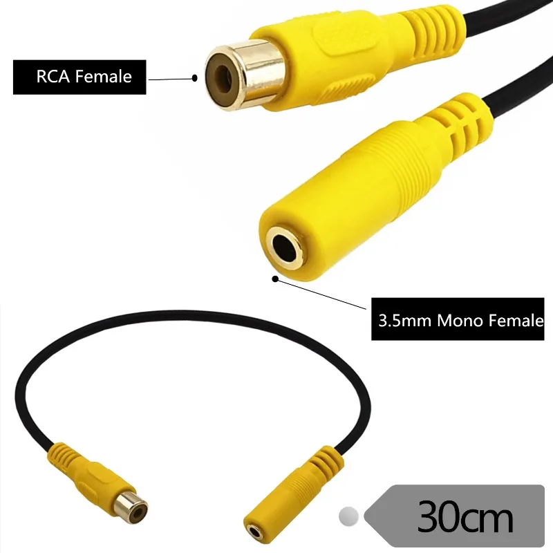 

Gold-plated 3.5 Female To RCA Lotus Female AV To 3.5female Audio Cable RCAfemale To 3.5female Power Amplifier Adapter Cable