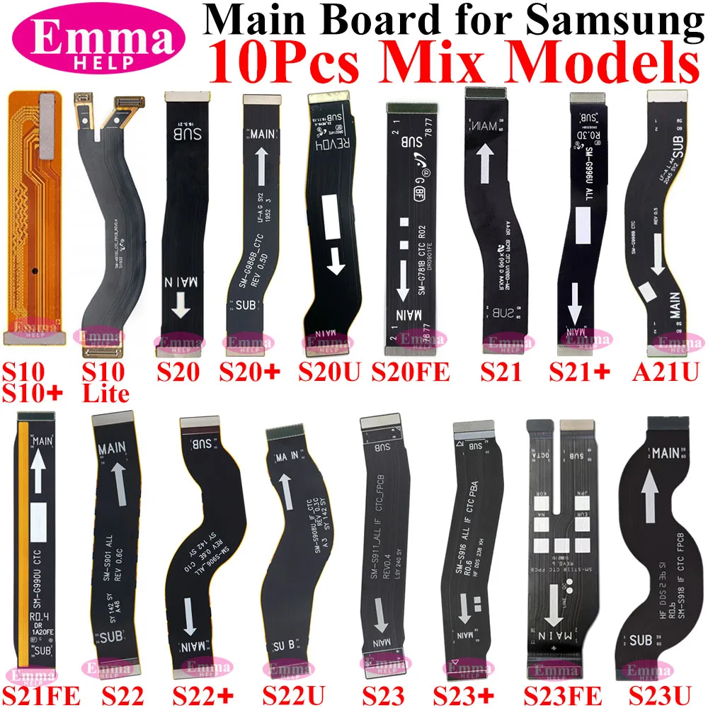 10Pcs Mix Mainboard Flex Cable Motherboard Dock For Samsung S20 S21 S23 Plus Ultra A21S A51 A33 A52 A72 A70 Connector Main Board image 2