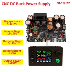 ZK-10022 CNC Step-Down DC Adjustable Stabilized Voltage Power Supply 0-125V 22A 1500W Constant Voltage Constant Current Module