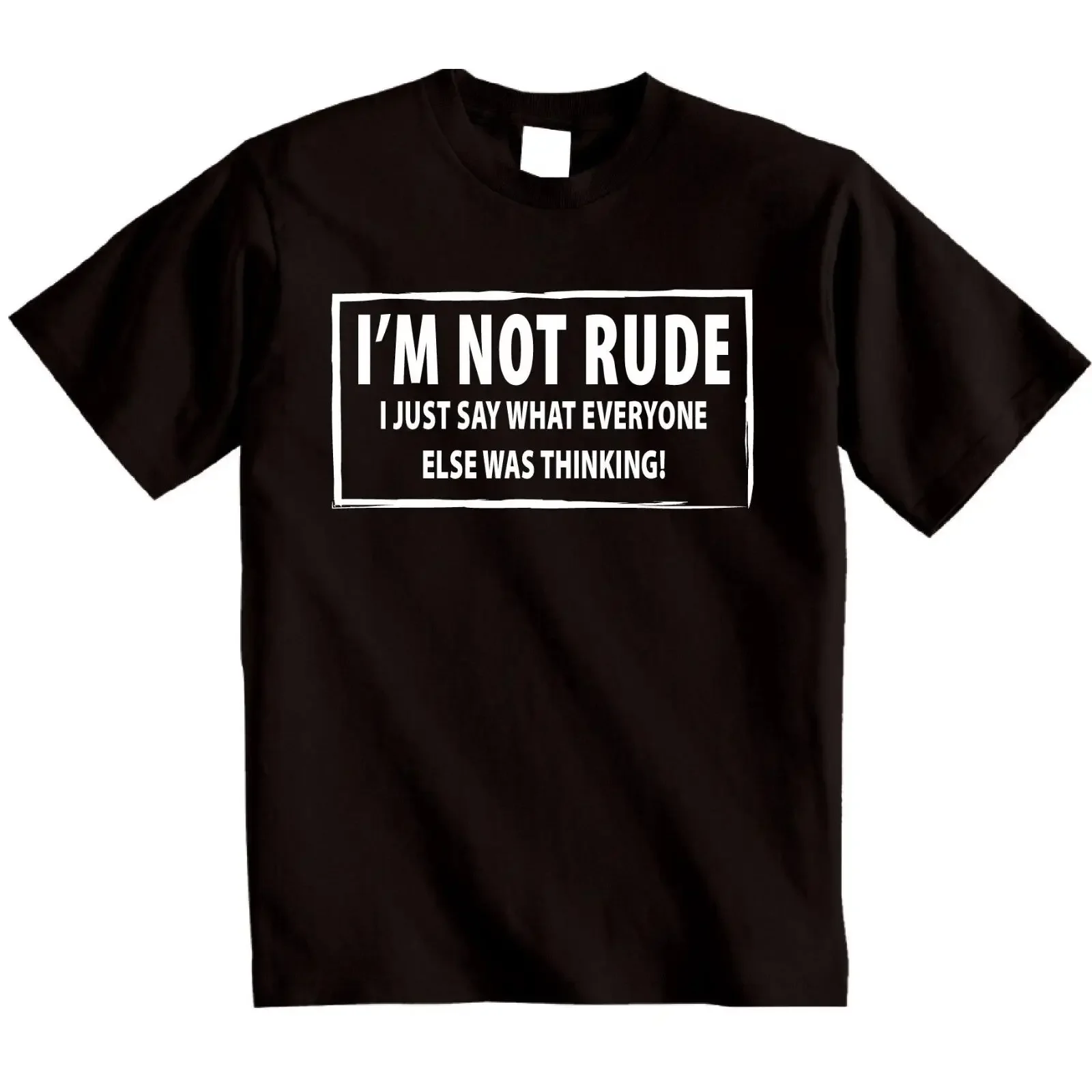 T Shirt I'M NOT RUDE Neuheit Ich sage nur lustig Herren Damen unhöflicher sarkastischer Witz vintage Washed Stylish Slightly