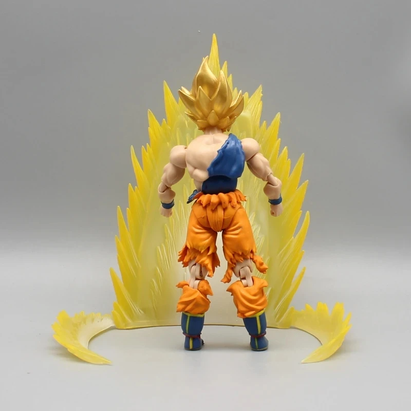 DragonBall Z Super Saiyan Son Goku Explosive Gas Effect Battle Damage Anime figura de acción edición exclusiva modelo muñeca juguetes para niños