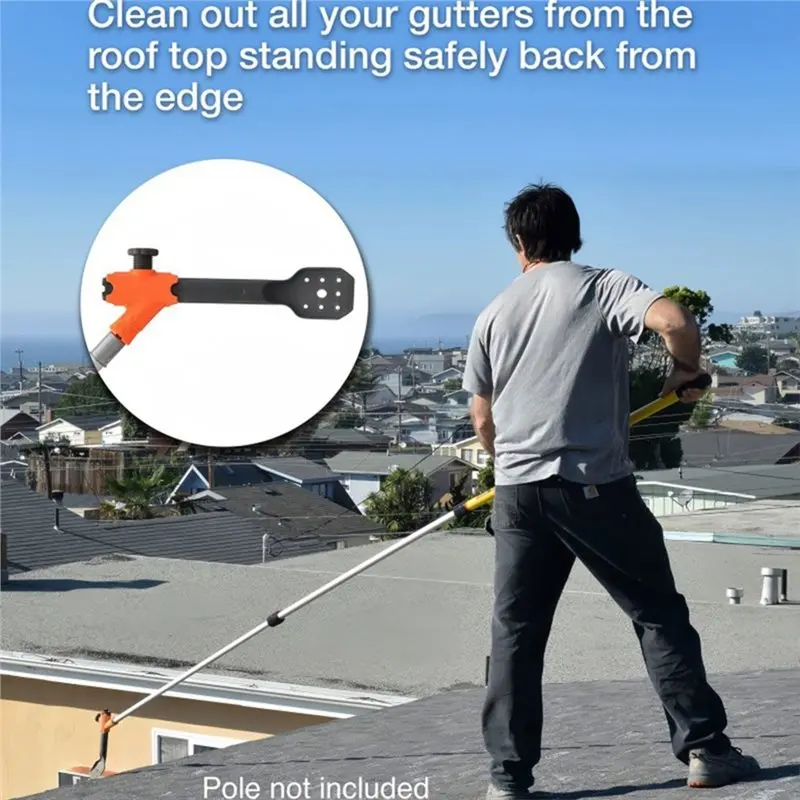 ABMH-Gutter Cleaner MAX Use Of Any Hand Tool In The Scoop Coupler, Gutter Cleaning From The Ground, Roof And Ladders